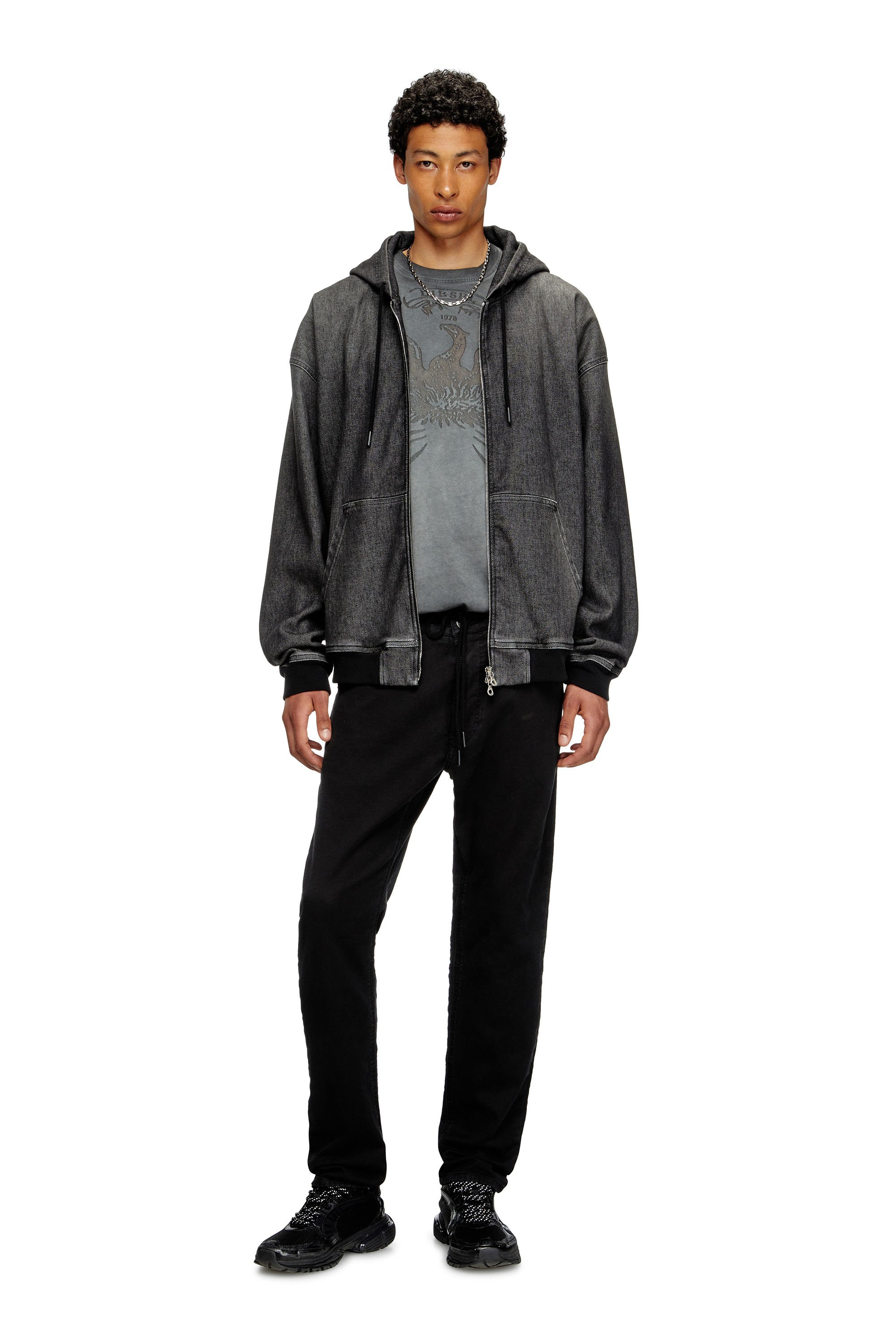 Diesel - Man's Regular 2030 D-Krooley Joggjeans® 068NH, Black/Dark grey - 2